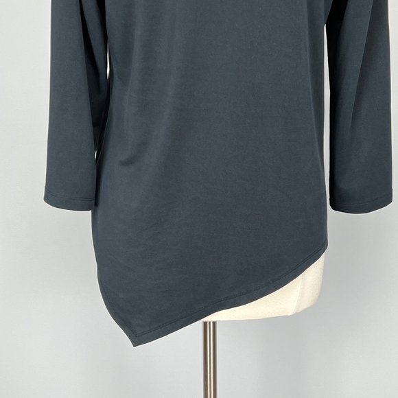Soft Surroundings Womens Larsa Black Layered Front Tunic Top size Medium - Picture 7 of 11